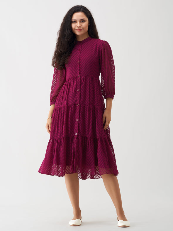 Women Polyster Plain & Solid Dress