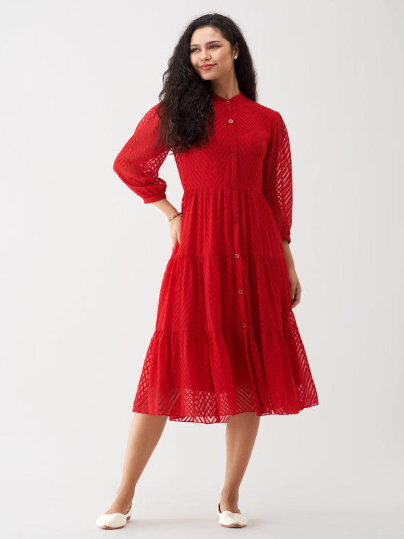 Women Polyster Plain & Solid Dress