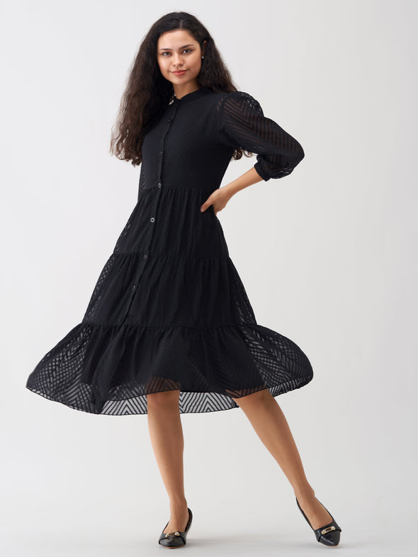 Women Polyster Plain & Solid Dress