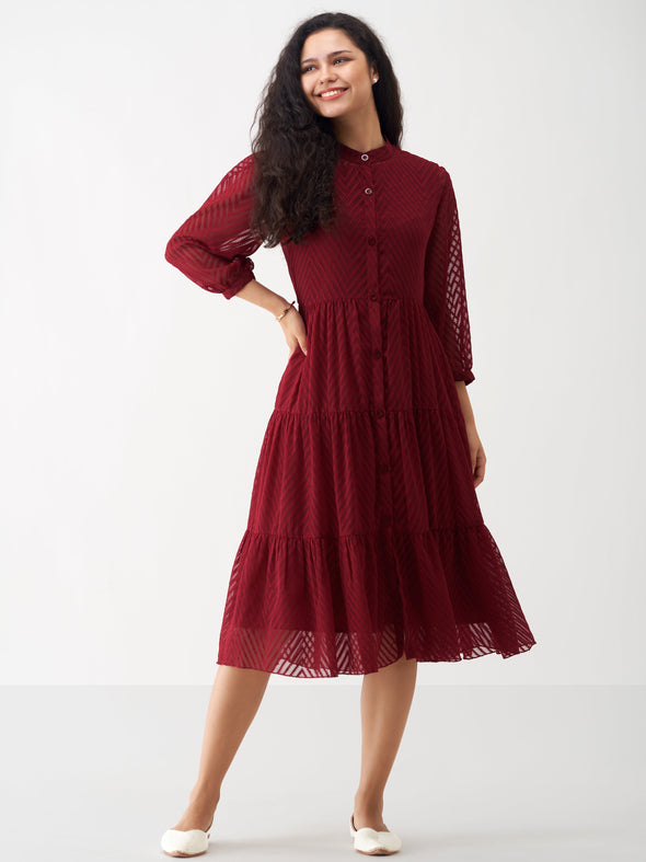 Women Polyster Plain & Solid Dress