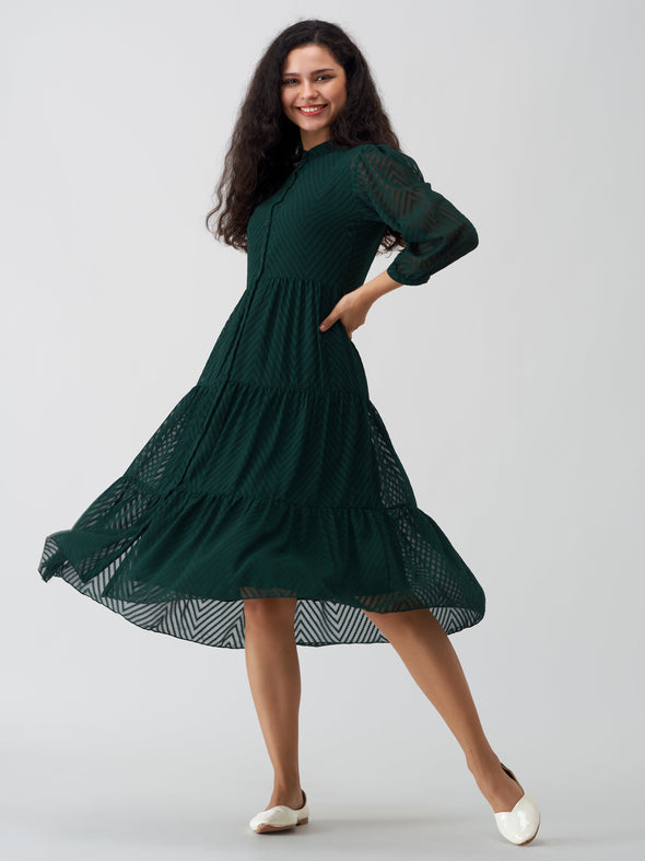Women Polyster Plain & Solid Dress