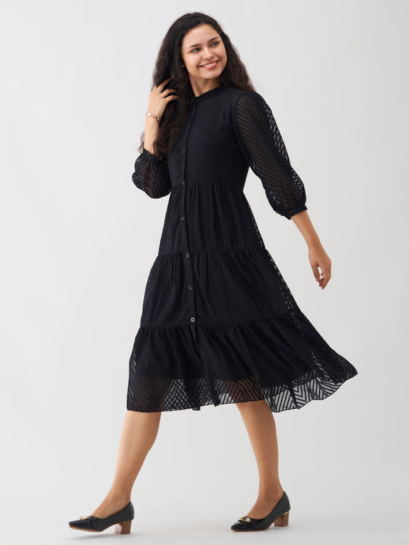 Women Polyster Plain & Solid Dress