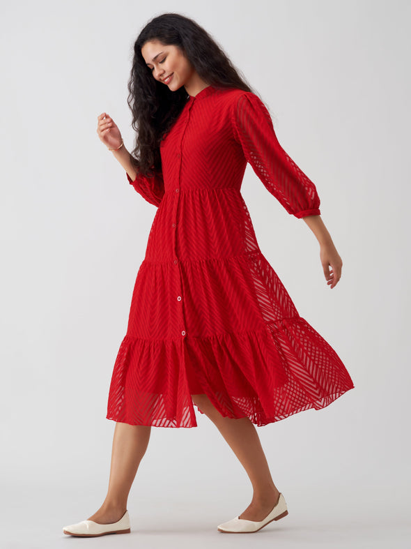 Women Polyster Plain & Solid Dress