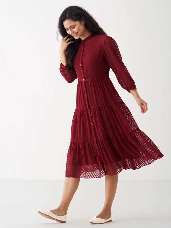 Women Polyster Plain & Solid Dress