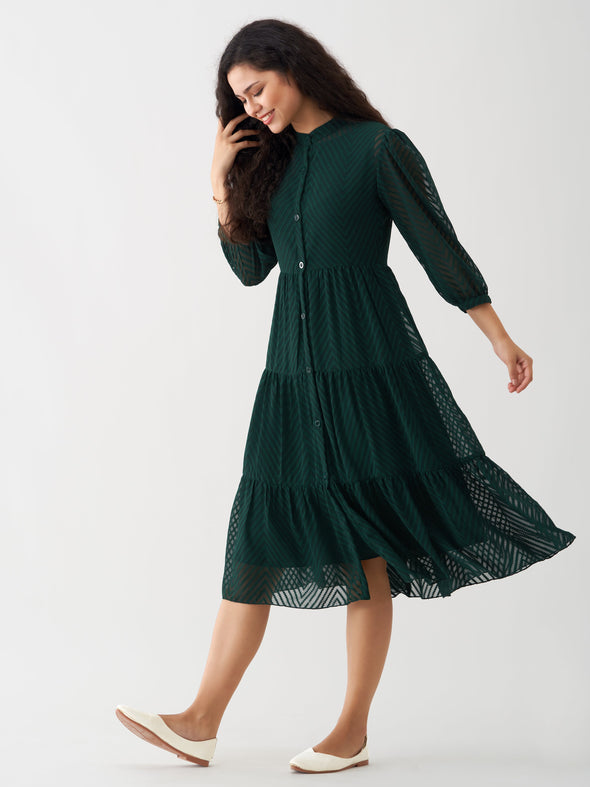 Women Polyster Plain & Solid Dress