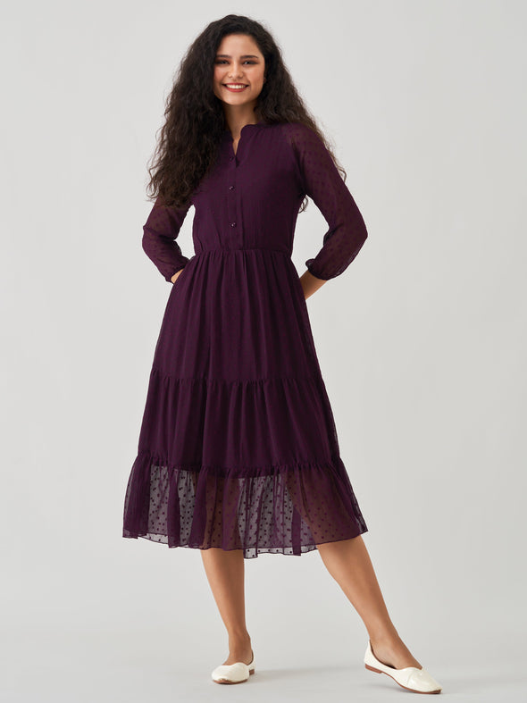 Polyster Plain & Solid Dress For Women