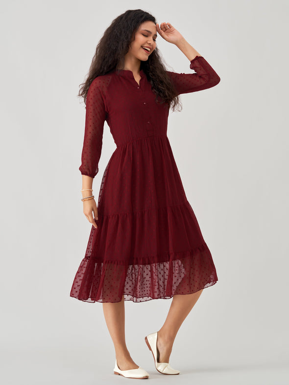 Polyster Plain & Solid Dress For Women