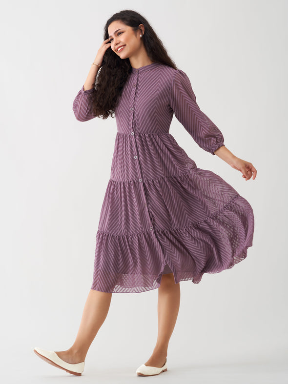 Women Polyster Plain & Solid Dress