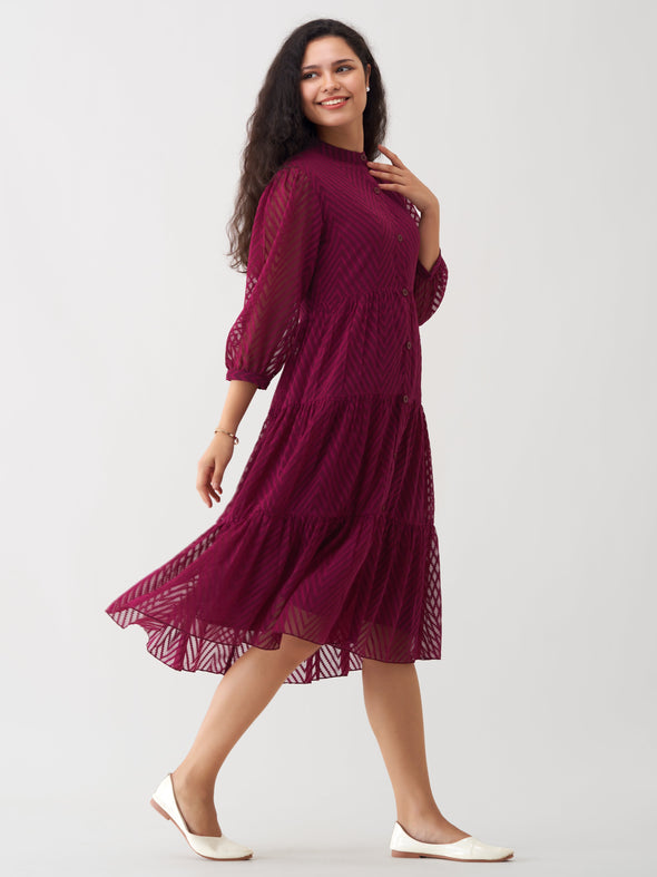 Women Polyster Plain & Solid Dress