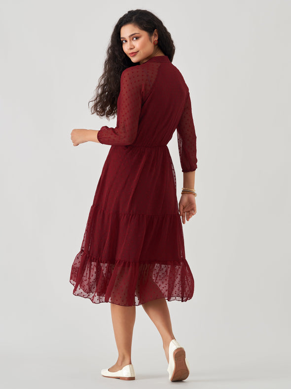 Polyster Plain & Solid Dress For Women