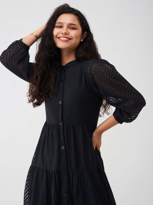 Women Polyster Plain & Solid Dress