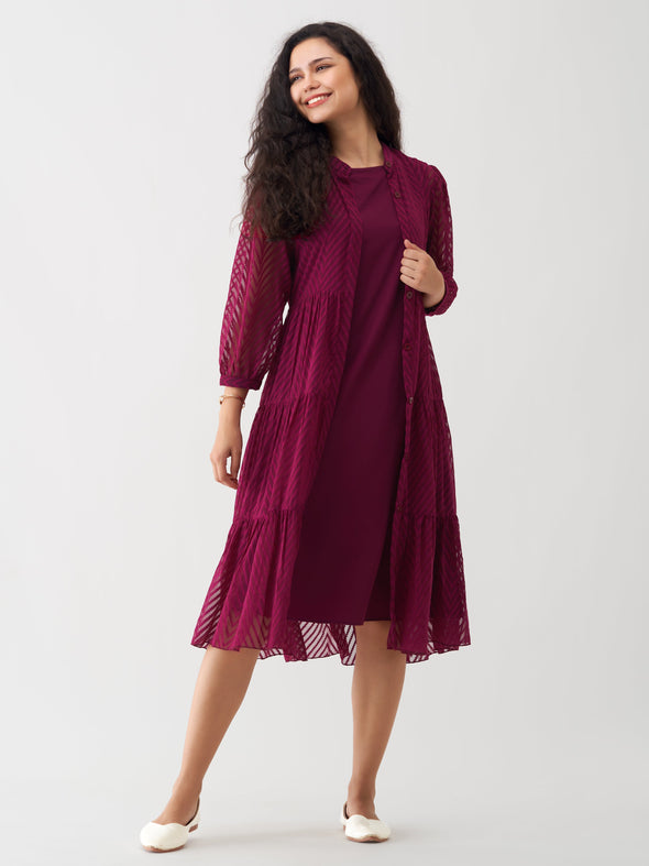 Women Polyster Plain & Solid Dress