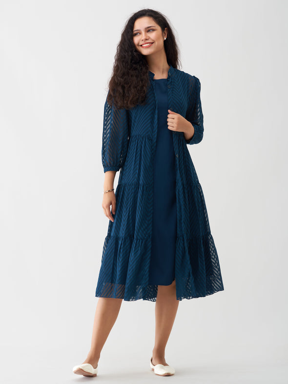 Women Polyster Plain & Solid Dress