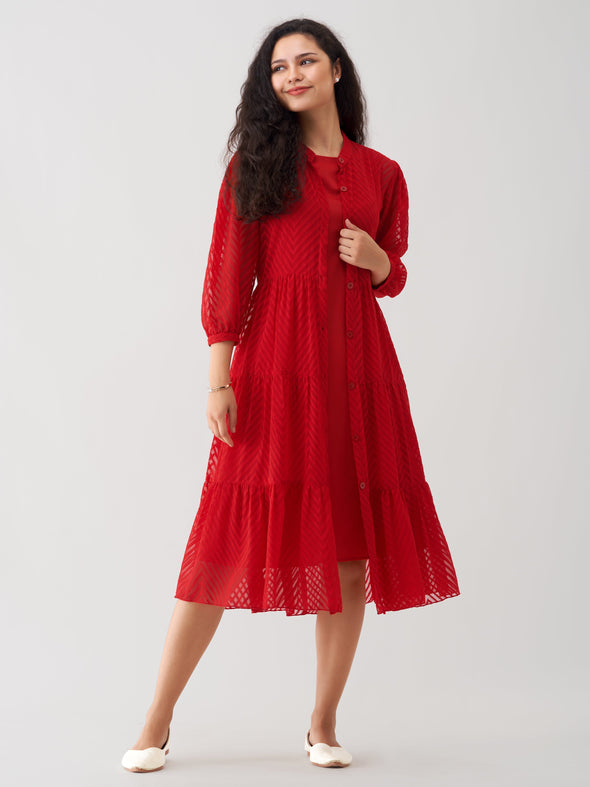 Women Polyster Plain & Solid Dress