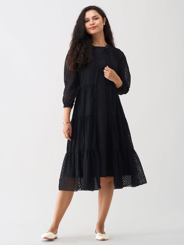 Women Polyster Plain & Solid Dress