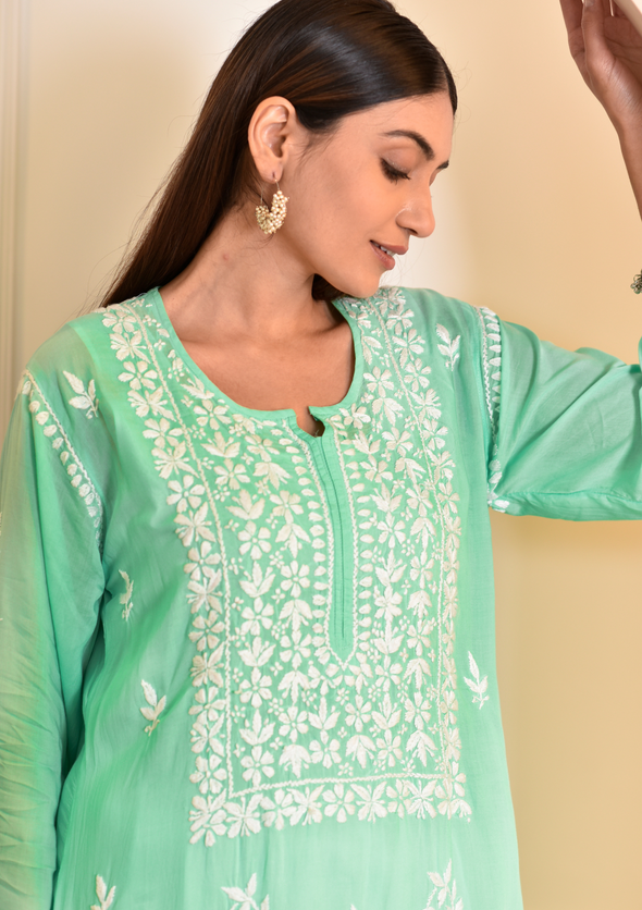 Inayat Chikankari Modal Straight Kurta