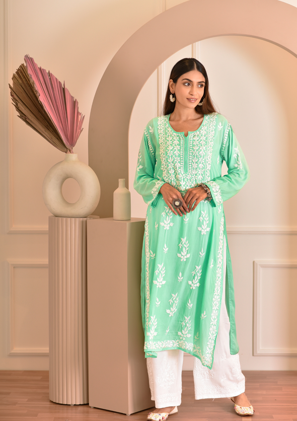 Inayat Chikankari Modal Straight Kurta