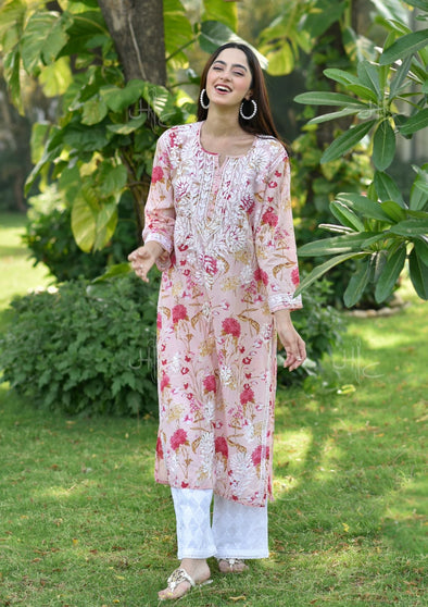 Masuma Chikankari Mulmul Straight Kurta