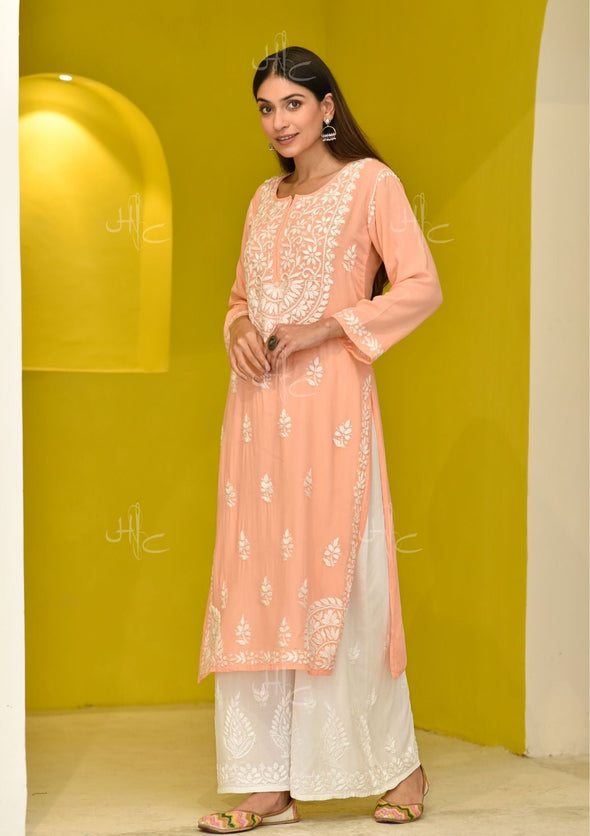 Bahira Chikankari Modal Straight Kurta