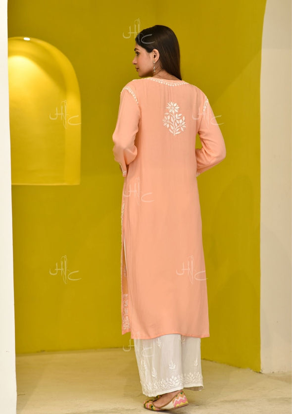 Bahira Chikankari Modal Straight Kurta