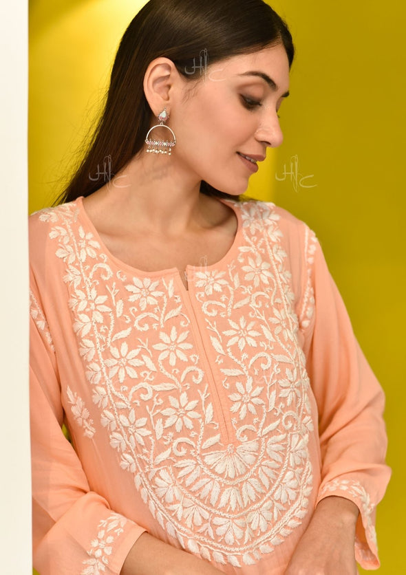 Bahira Chikankari Modal Straight Kurta