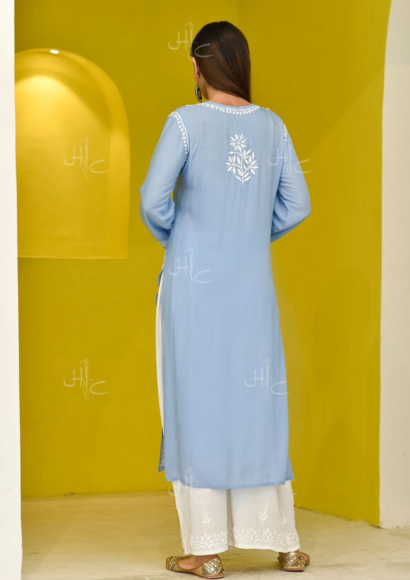 Bahira Chikankari Modal Straight Kurta