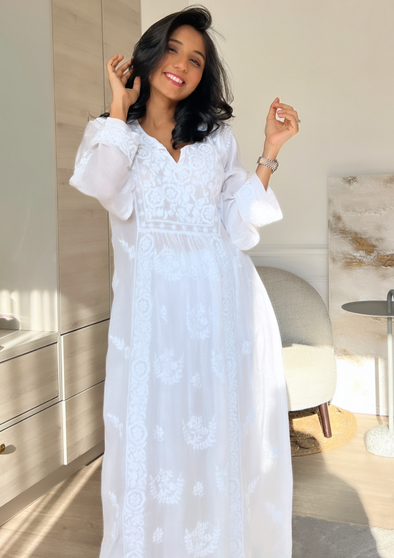 Maira Chikankari Muslin A-Line Kurta