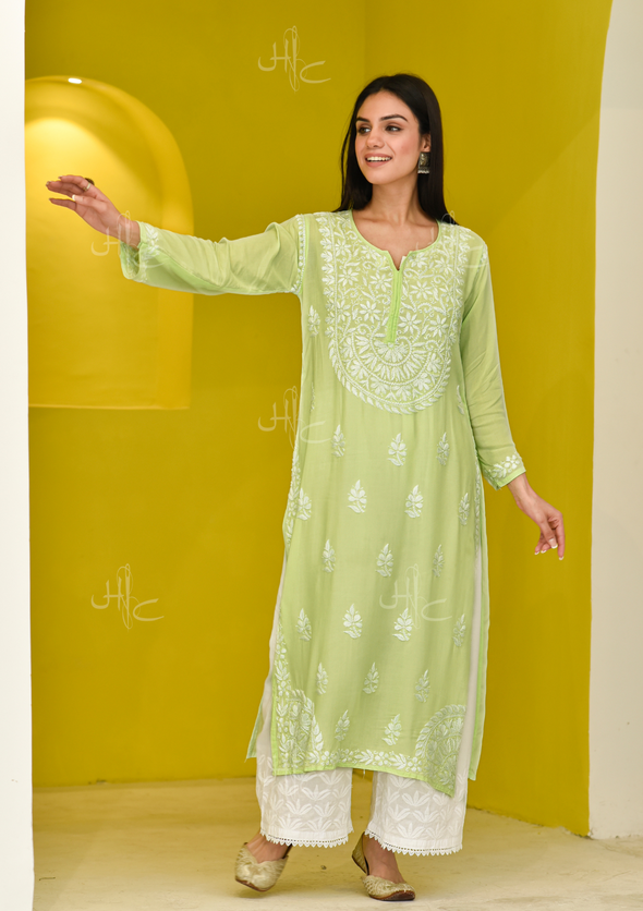 Bahira Chikankari Modal Straight Kurta