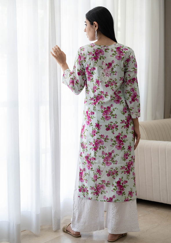Dareen Chikankari Mulmul Straight Kurta