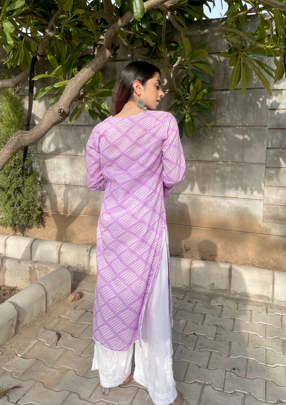 Elham Chikankari Mulmul Straight Kurta