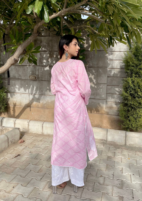 Elham Chikankari Mulmul Straight Kurta