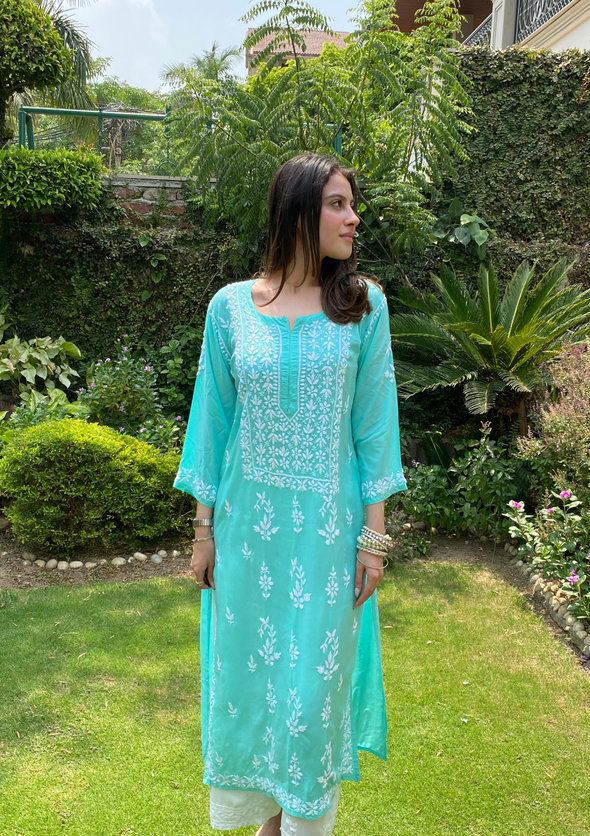 Inayat Chikankari Modal Straight Kurta