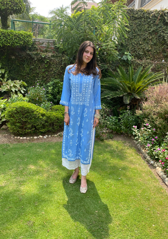 Inayat Chikankari Modal Straight Kurta